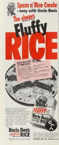 Image of Uncle Ben's rice ad from 1951