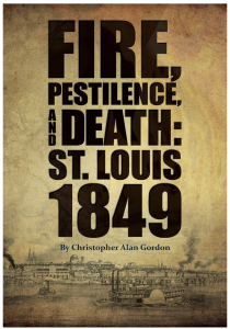 Book cover with the title written over a sepia image of an old building.